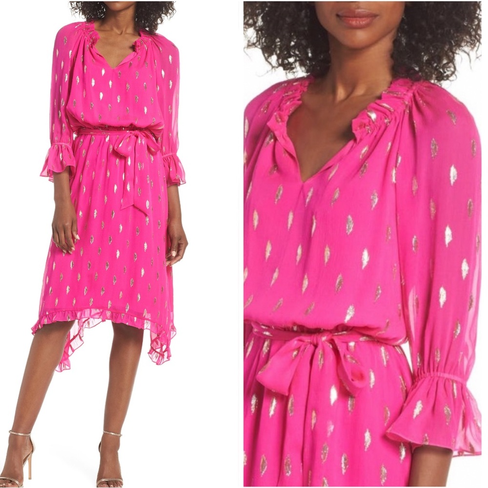 Lilly Pulitzer Pink and Silver Dress